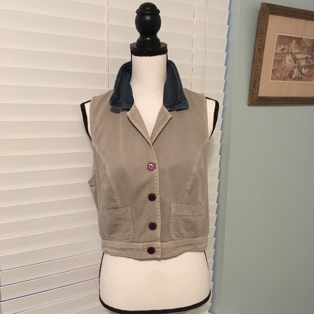 Nina Piccalino Jean vest. Size 8.